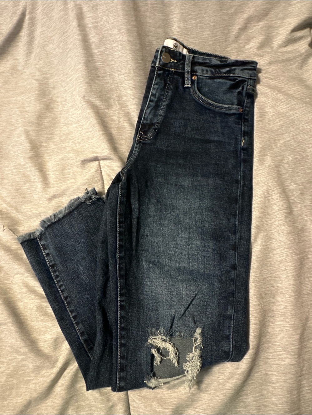 RFM Women's Dark Blue Distressed Jeans